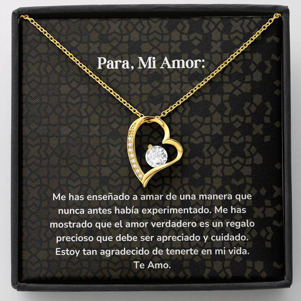 Collar amor por siempre- Forever Love - Me has enseñado a amar de una manera que nunca antes había experimentado Jewelry/ForeverLove Acabado en Oro Amarillo de 18 quilates Cajita Estandard (GRATIS) 