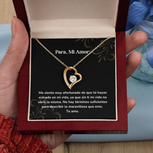 Collar amor por siempre- Forever Love - Me siento muy afortunado de que tú hayas entrado en mi vida, ya que sin ti mi vida no sería la misma Jewelry/ForeverLove 
