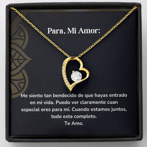 Collar amor por siempre- Forever Love - Me siento tan bendecido de que hayas entrado en mi vida. Jewelry/ForeverLove Acabado en Oro Amarillo de 18 quilates Cajita Estandard (GRATIS) 