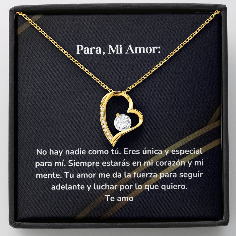 Collar amor por siempre- Forever Love - No hay nadie como tú. Eres única y especial para mí. Jewelry/ForeverLove Acabado en Oro Amarillo de 18 quilates Cajita Estandard (GRATIS) 