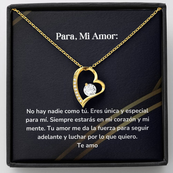 Collar amor por siempre- Forever Love - No hay nadie como tú. Eres única y especial para mí. Jewelry/ForeverLove Acabado en Oro Amarillo de 18 quilates Cajita Estandard (GRATIS) 
