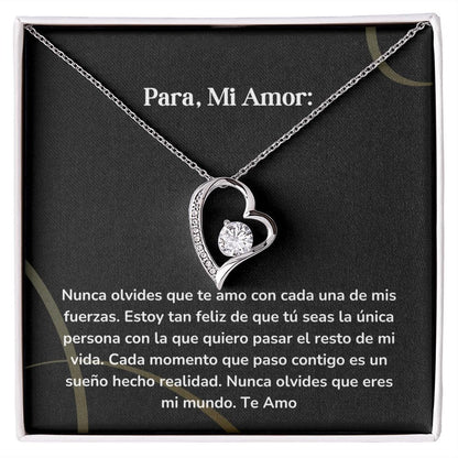 Collar amor por siempre- Forever Love - Nunca olvides que te amo con cada una de mis fuerzas. Jewelry/ForeverLove Acabado en oro blanco de 14 k Cajita Estandard (GRATIS) 