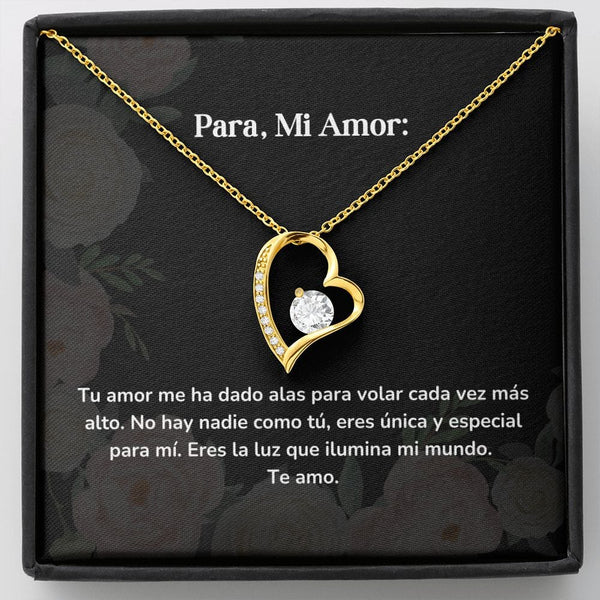 Collar amor por siempre- Forever Love - Tu amor me ha dado alas para volar cada vez más alto. No hay nadie como tú, Jewelry/ForeverLove Acabado en Oro Amarillo de 18 quilates Cajita Estandard (GRATIS) 