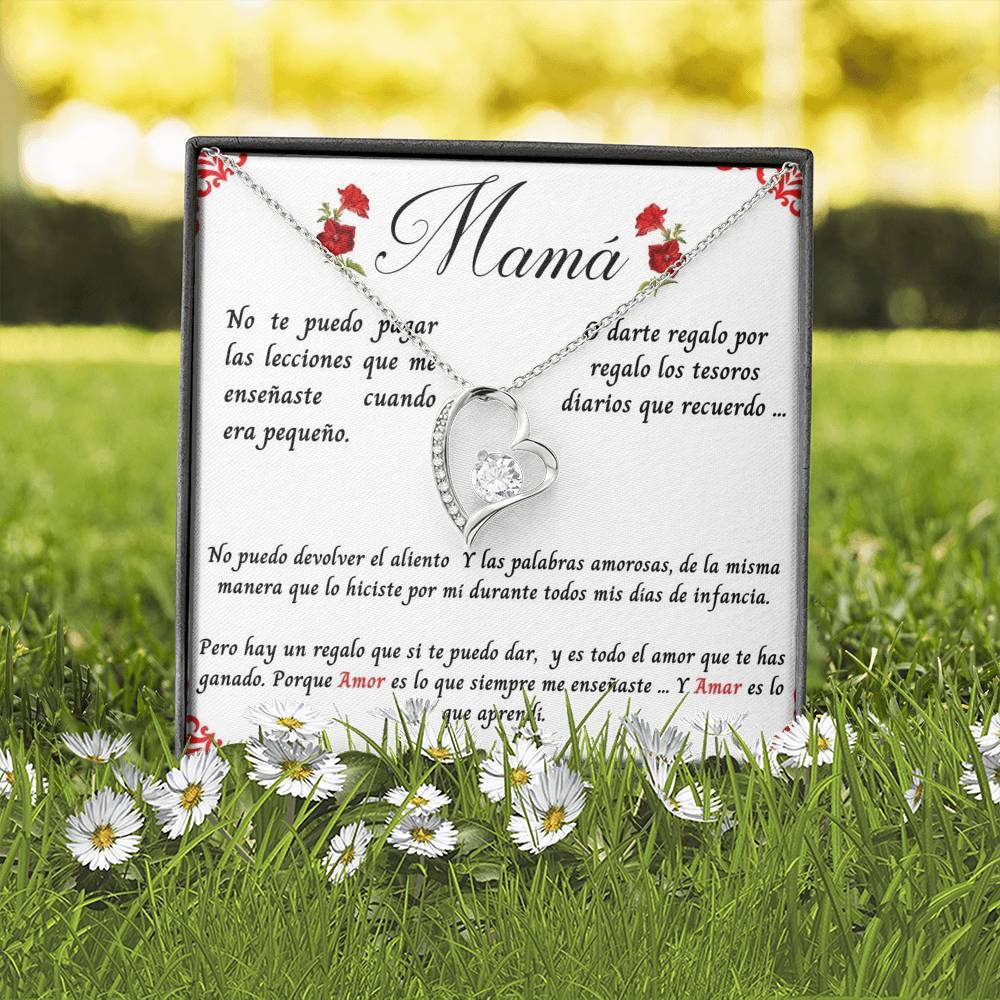 Collar Amor por siempre Para Mamá - Te Amo, Tarjeta Blanca Pesonalizada Jewelry ShineOn Fulfillment 