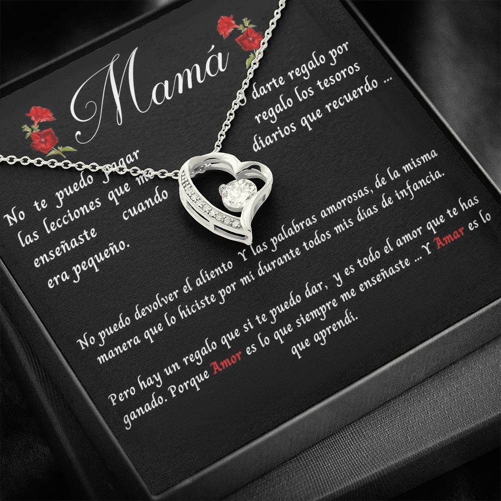 Collar Amor por siempre Para Mamá - Te Amo, Tarjeta Personalizada - Jewelry 