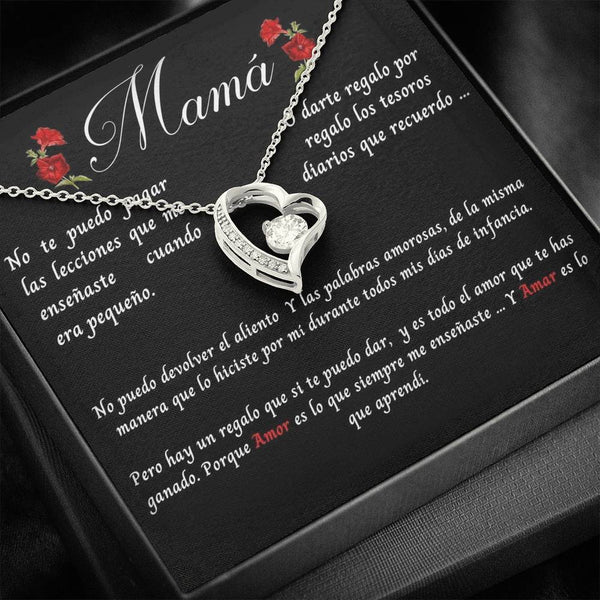 Collar Amor por siempre Para Mamá - Te Amo, Tarjeta Personalizada - Jewelry 