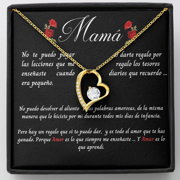 Collar Amor por siempre Para Mamá - Te Amo, Tarjeta Personalizada - Jewelry 