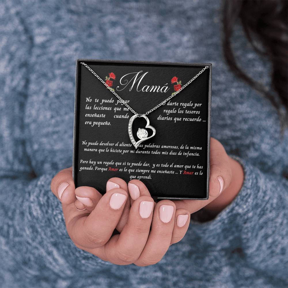 Collar Amor por siempre Para Mamá - Te Amo, Tarjeta Personalizada - Jewelry 