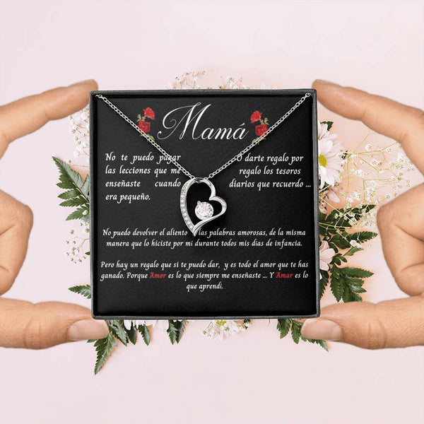 Collar Amor por siempre Para Mamá - Te Amo, Tarjeta Personalizada - Jewelry 