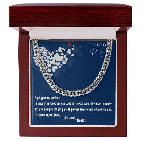 Collar Cadena Cubana Dorado: Unión Inquebrantable Jewelry/CubanLink Stainless Steel Luxury Box 