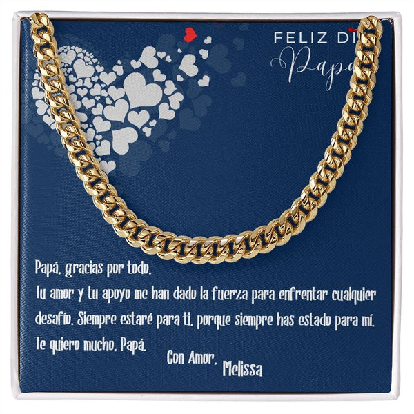 Collar Cadena Cubana Dorado: Unión Inquebrantable Jewelry/CubanLink 