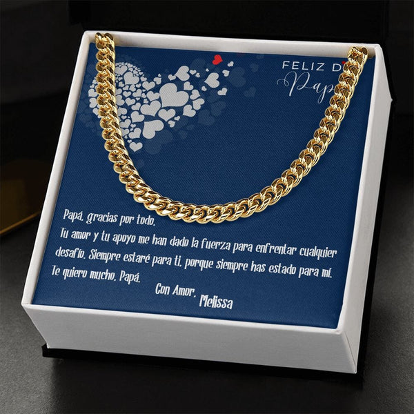 Collar Cadena Cubana Dorado: Unión Inquebrantable Jewelry/CubanLink 