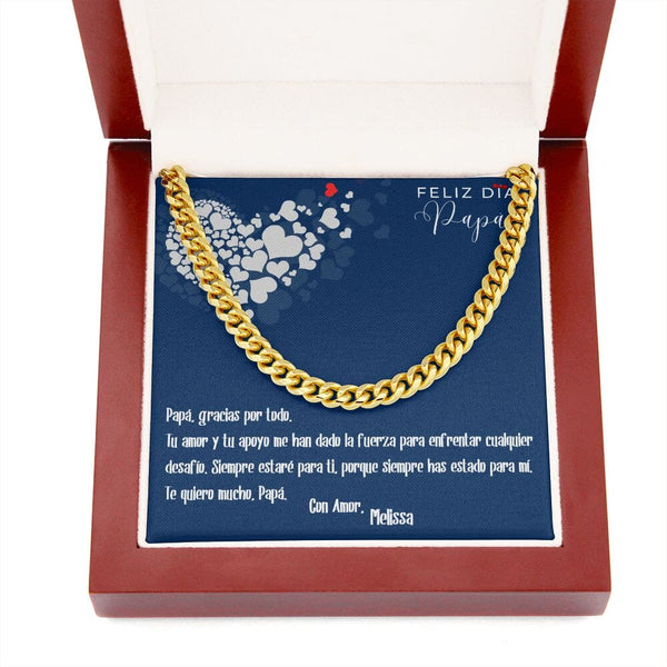 Collar Cadena Cubana Dorado: Unión Inquebrantable Jewelry/CubanLink ShineOn Fulfillment 14K Yellow Gold Finish Luxury Box 