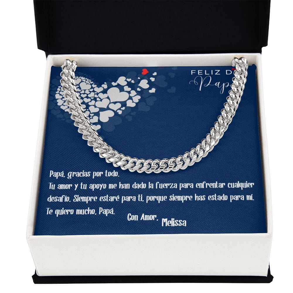 Collar Cadena Cubana Dorado: Unión Inquebrantable Jewelry/CubanLink ShineOn Fulfillment Stainless Steel Standard Box 