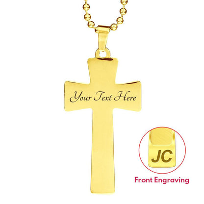 Collar con Cruz para primera comunión - El mejor regalo para tu hijo(a), nieto, ahijado, sobrino, hermano para este día tan importante. Jewelry Cross Pendant with Ball Chain (Gold Finish) Yes 