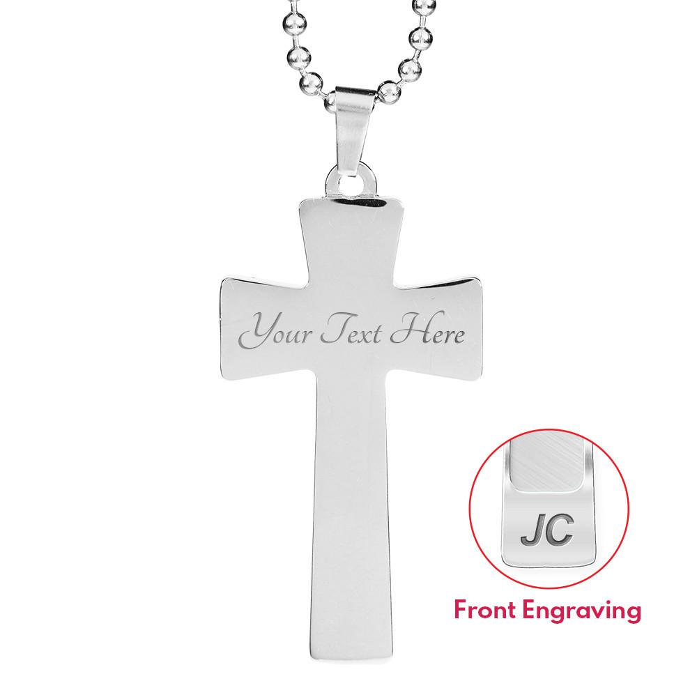 Collar con Cruz para primera comunión - El mejor regalo para tu hijo(a), nieto, ahijado, sobrino, hermano para este día tan importante. Jewelry Cross Pendant with Ball Chain (Stainless Steel) Yes 