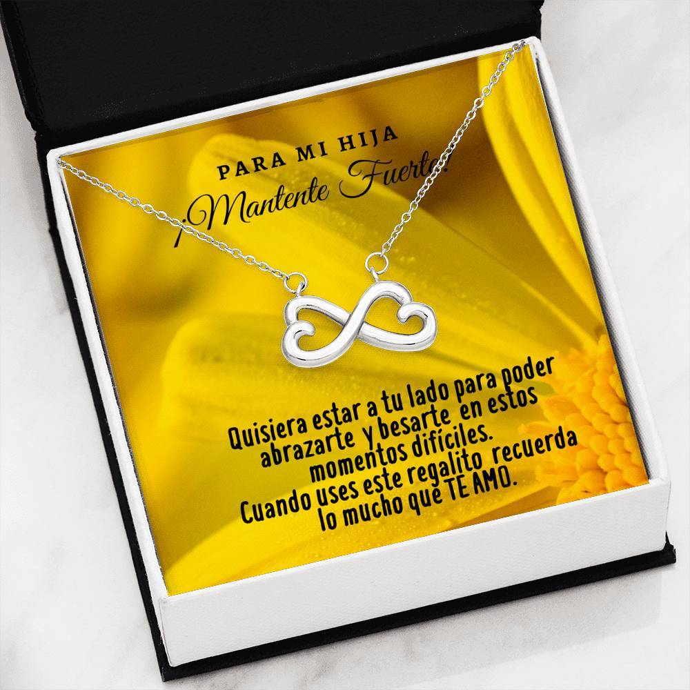 Collar con tarjeta con mensaje para Hija: Mantente Fuerte! Jewelry ShineOn Fulfillment 