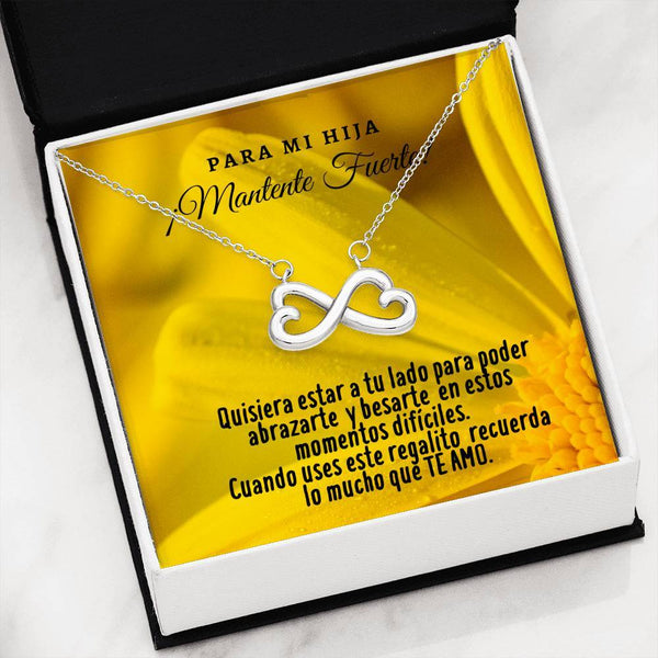 Collar con tarjeta con mensaje para Hija: Mantente Fuerte! Jewelry 