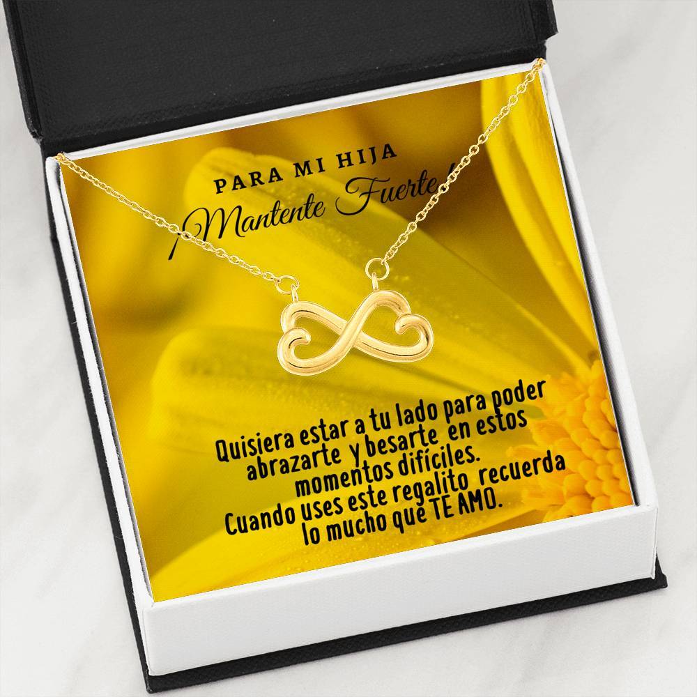 Collar con tarjeta con mensaje para Hija: Mantente Fuerte! Jewelry 