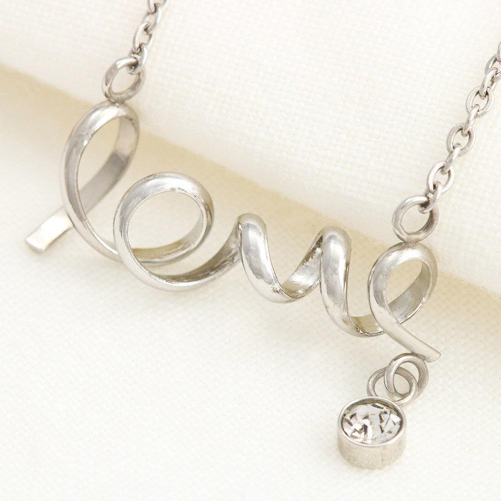 Collar con tarjeta con mensaje para Hija: Recuerda.. Nada te turbe, nada te espante… - Collar Love por siempre Jewelry 
