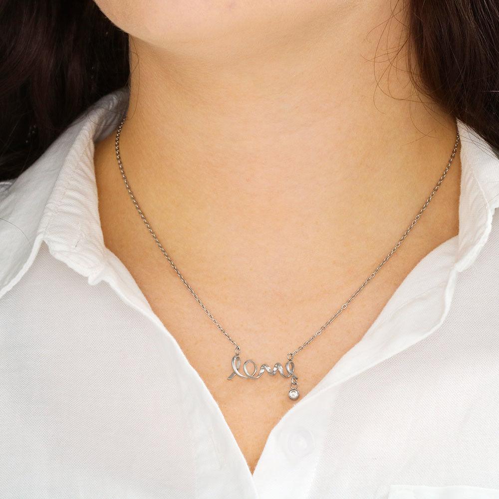 Collar con tarjeta con mensaje para Hija: Recuerda.. Nada te turbe, nada te espante… - Collar Love por siempre Jewelry 