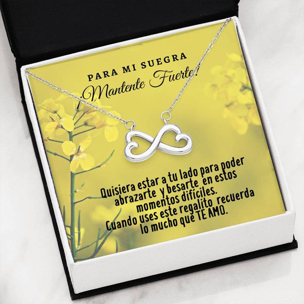 Collar con tarjeta con mensaje para la Suegra: Mantente Fuerte! Jewelry 