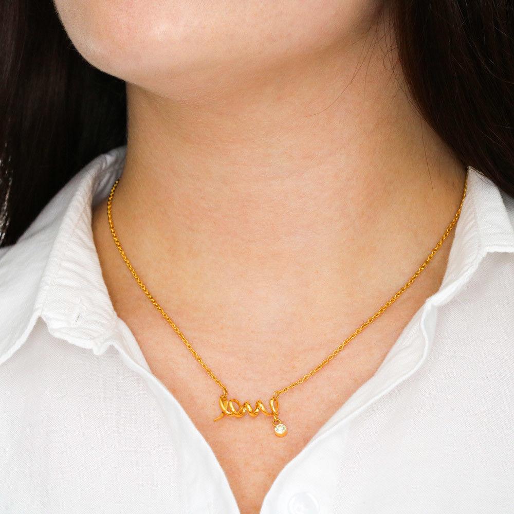 Collar con tarjeta con mensaje para Mamá: Recuerda.. Nada te turbe, nada… - Collar Love por siempre Jewelry 