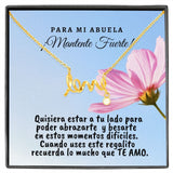 Collar con tarjeta con mensaje para mi Abuela: Mantente Fuerte! Collar Love por siempre Jewelry ShineOn Fulfillment 18k Yellow Gold Scripted Love 