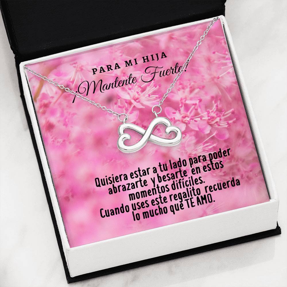 Collar con tarjeta con mensaje para mi Hija: Mantente Fuerte! Jewelry 