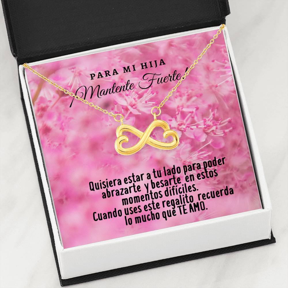 Collar con tarjeta con mensaje para mi Hija: Mantente Fuerte! Jewelry 