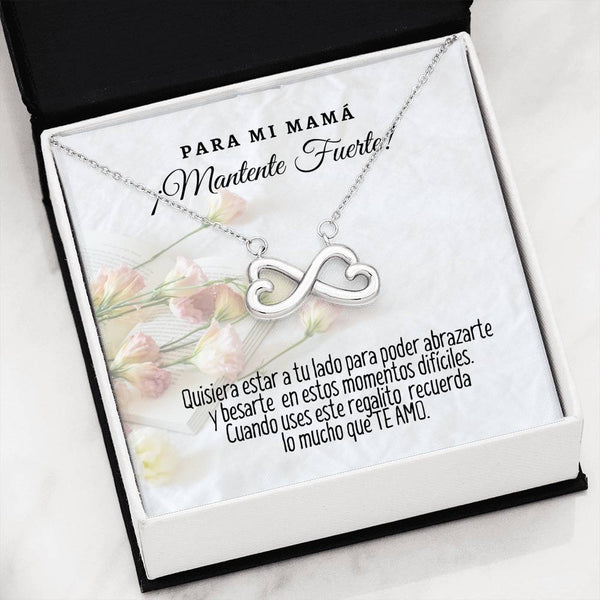 Collar con tarjeta personalizada mensaje para mamá: Mantente Fuerte! Jewelry 