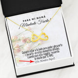 Collar con tarjeta personalizada mensaje para mamá: Mantente Fuerte! Jewelry ShineOn Fulfillment 