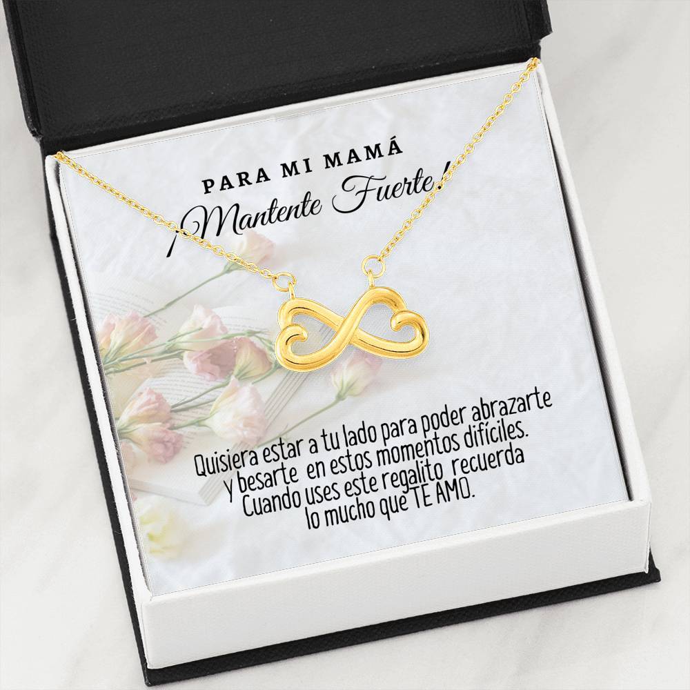 Collar con tarjeta personalizada mensaje para mamá: Mantente Fuerte! Jewelry 