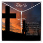 5 Collar cruz Faith (Fé) -Proverbios 3:5-6 Jewelry ShineOn Fulfillment 
