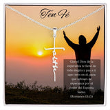 4 Collar cruz Faith (Fé) -Romanos 15:13 Jewelry ShineOn Fulfillment 