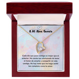 Collar de Amor de Siempre con Tarjeta Jewelry ShineOn Fulfillment Acabado en Oro Amarillo de 18 quilates. Cajita de Lujo con Luz Led 