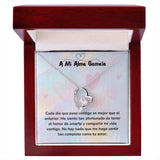 Collar de Amor de Siempre con Tarjeta Jewelry ShineOn Fulfillment Acabado en oro blanco de 14 k Cajita de Lujo con Luz Led 