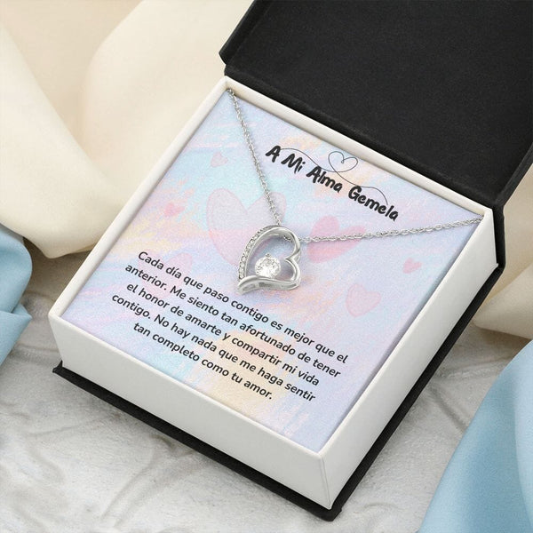 Collar de Amor de Siempre con Tarjeta Jewelry ShineOn Fulfillment Acabado en oro blanco de 14 k Cajita Estandard (Gratis) 