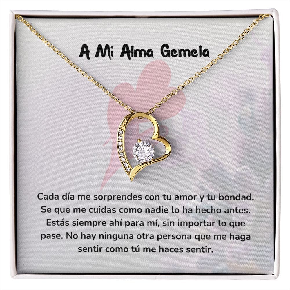 Collar de Amor de Siempre para Regalar Jewelry Acabado en Oro Amarillo de 18 quilates. Cajita Estandard (Gratis) 
