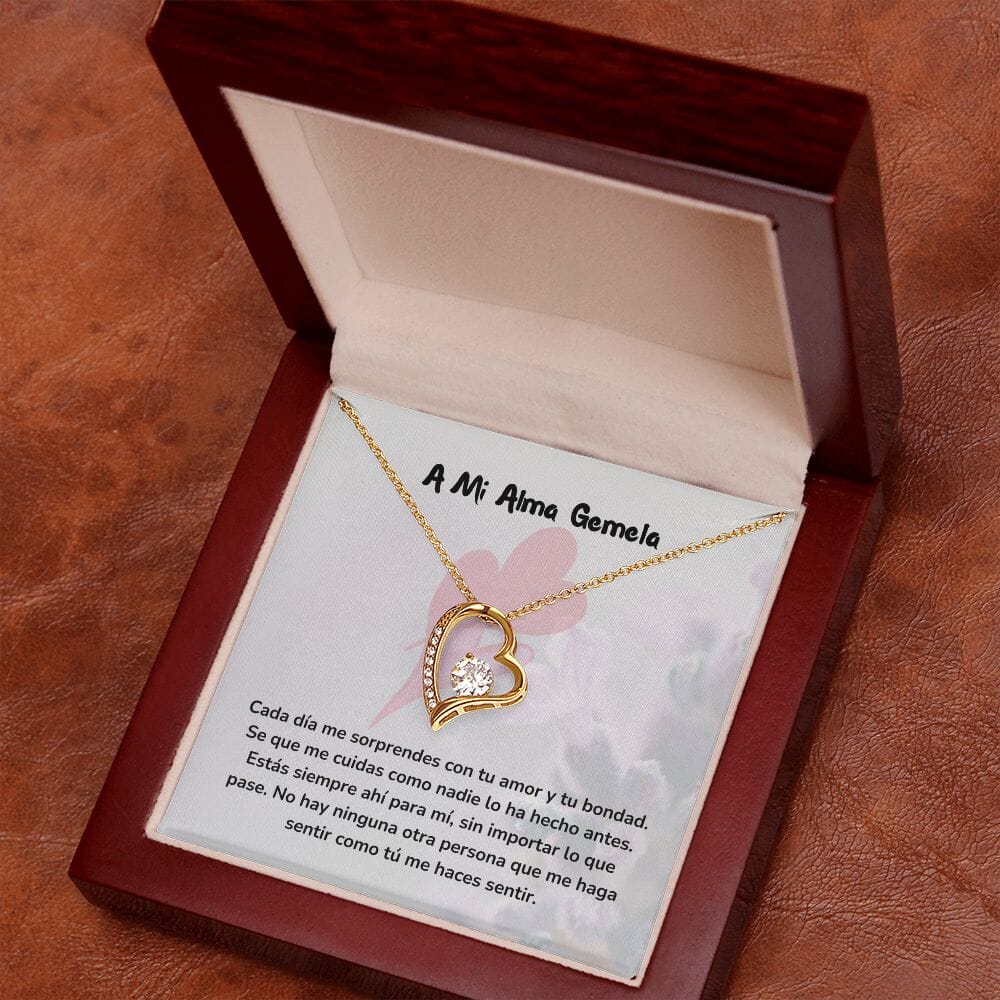 Collar de Amor de Siempre para Regalar Jewelry ShineOn Fulfillment Acabado en Oro Amarillo de 18 quilates. Cajita de Lujo con Luz Led 