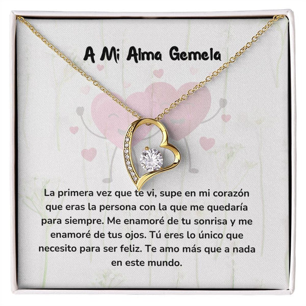 Collar de Amor Eterno Forever Love Jewelry/ForeverLove Acabado en Oro Amarillo de 18 quilates. Cajita Estandard (Gratis) 