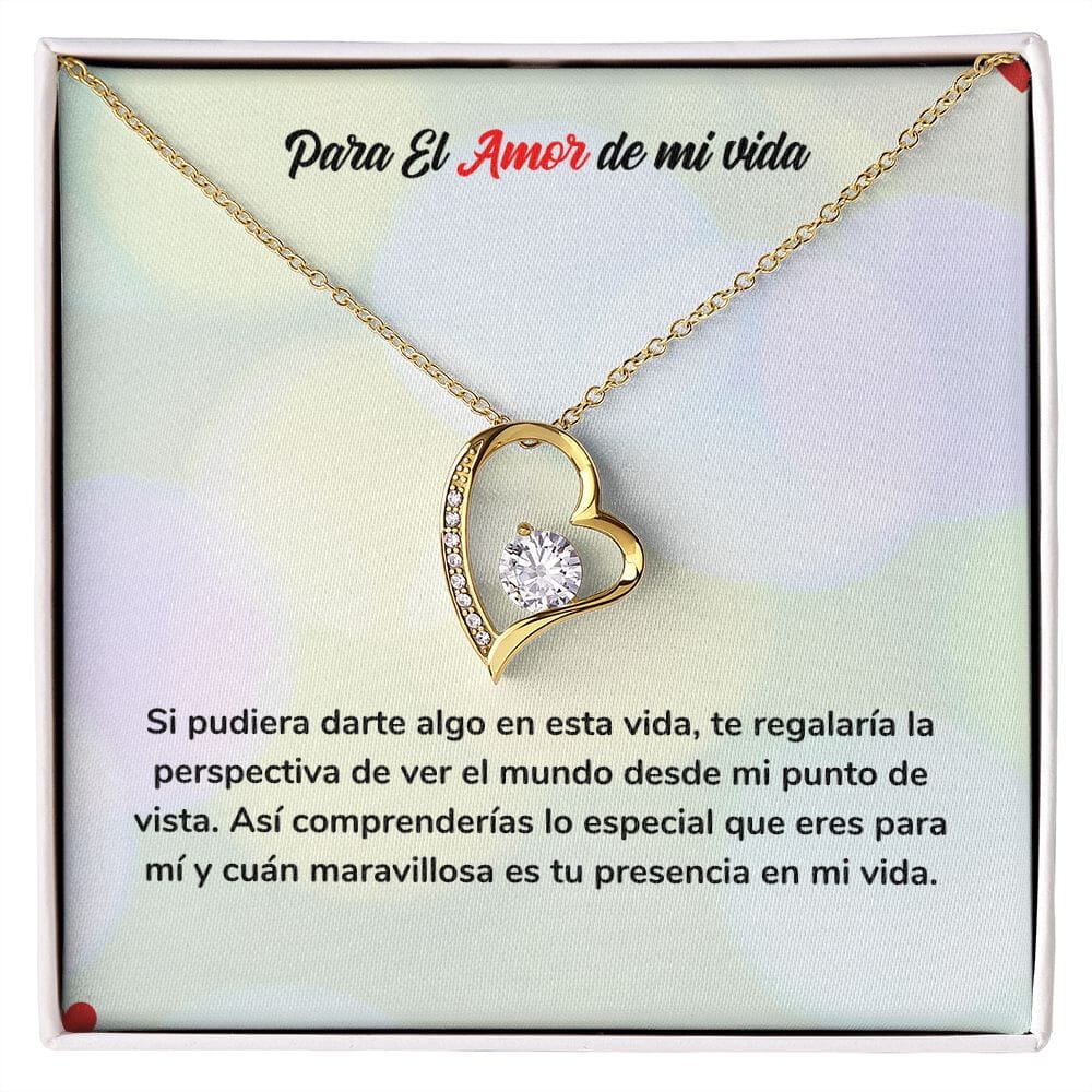 Collar de Amor Eterno - Para el Amor de mi Vida Jewelry ShineOn Fulfillment Acabado en Oro Amarillo de 18 quilates. Cajita Estandard (Gratis) 