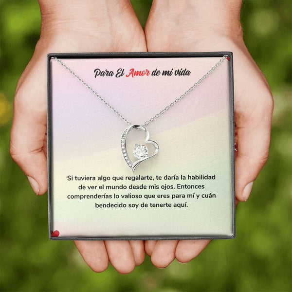 Collar de Amor Eterno - Regalo de Amor para el Amor de mi Vida Jewelry ShineOn Fulfillment Acabado en oro blanco de 14 k Cajita Estandard (Gratis) 