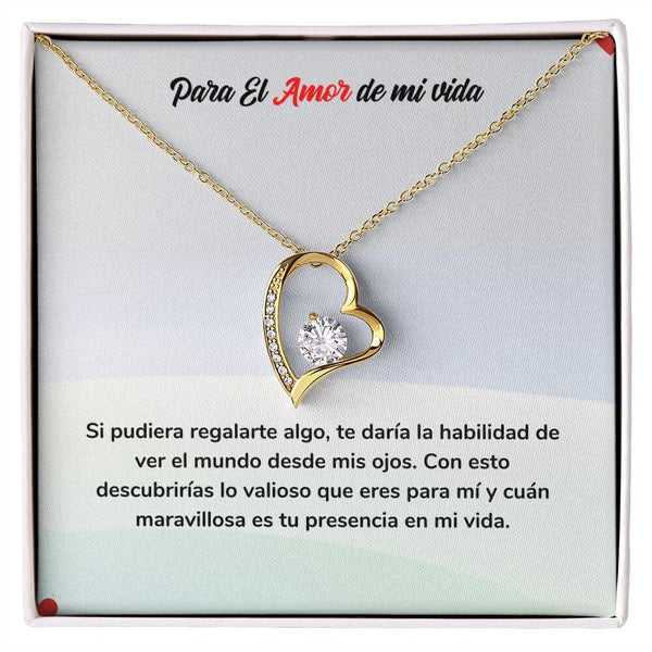 Collar de Amor Eterno - Regalo de Amor para Siempre Jewelry ShineOn Fulfillment Acabado en Oro Amarillo de 18 quilates. Cajita Estandard (Gratis) 