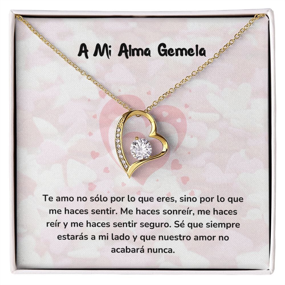 Collar de Amor Infinito Jewelry Acabado en Oro Amarillo de 18 quilates. Cajita Estandard (Gratis) 