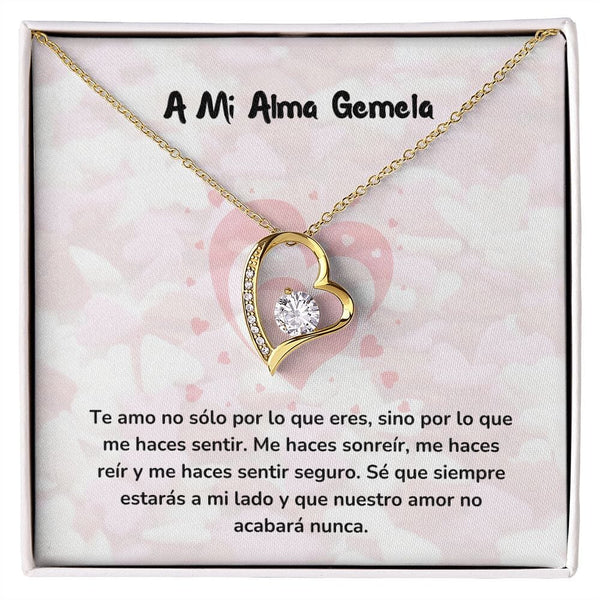 Collar de Amor Infinito Jewelry Acabado en Oro Amarillo de 18 quilates. Cajita Estandard (Gratis) 