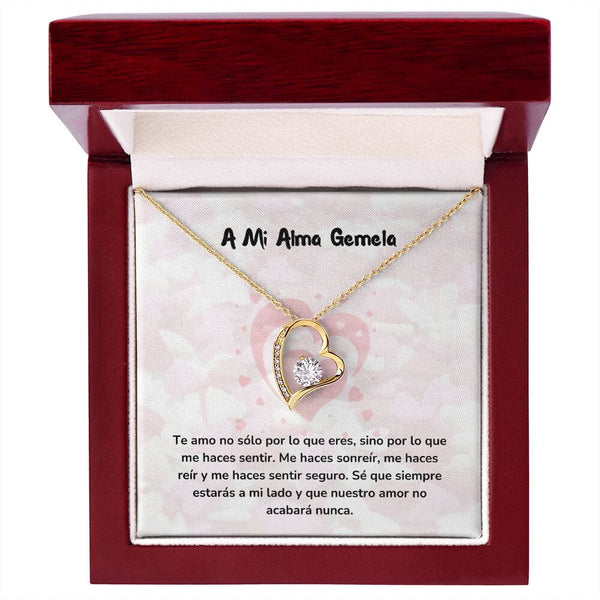 Collar de Amor Infinito Jewelry ShineOn Fulfillment Acabado en Oro Amarillo de 18 quilates. Cajita de Lujo con Luz Led 