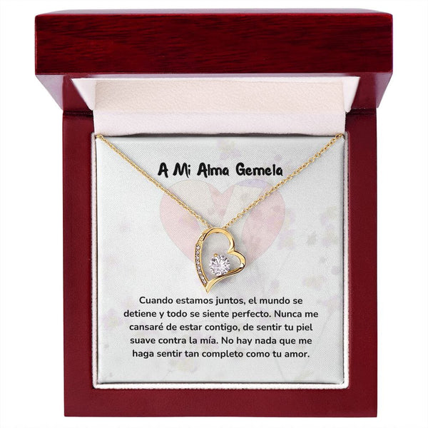 Collar de Amor Infinito para Regalar Jewelry ShineOn Fulfillment Acabado en Oro Amarillo de 18 quilates. Cajita de Lujo con Luz Led 