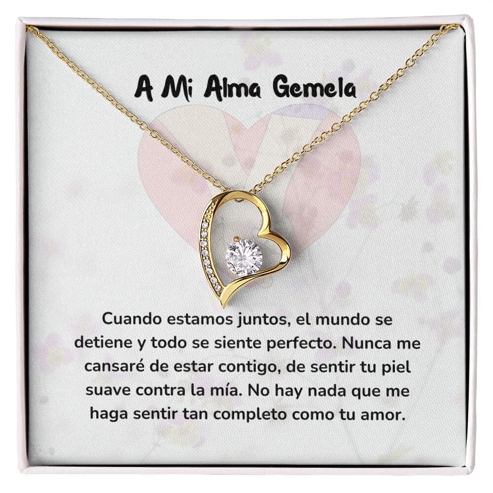 Collar de Amor Infinito para Regalar Jewelry Acabado en Oro Amarillo de 18 quilates. Cajita Estandard (Gratis) 