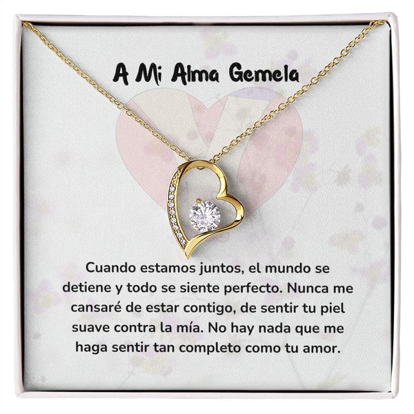 Collar de Amor Infinito para Regalar Jewelry Acabado en Oro Amarillo de 18 quilates. Cajita Estandard (Gratis) 